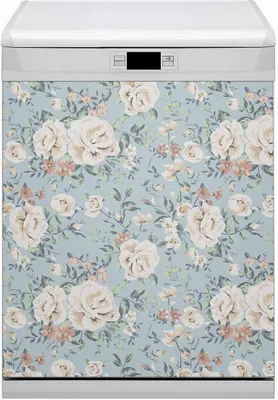 Produktbild von Magnete  Küche Magnetmatte Magnet für Spülmaschine Abwaschbar Dekor 60x80 cm  - Blumen Vintage