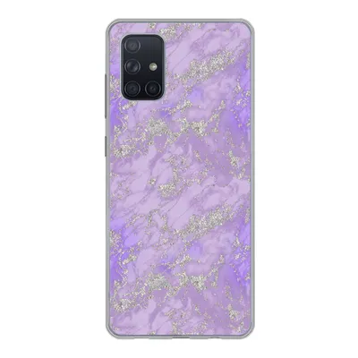 Produktbild von MuchoWow® Handyhülle Schutzhülle Hülle für Samsung Galaxy A51 5G Marmor - Lila - Muster Silikon Softcase Handy Hülle - Abbildung