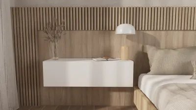 Obrázek produktu pro PLATAN ROOM nástěnná skříňka noční stolek 105 cm závěsný noční stolek HIGH-GLOSS nebo MATT