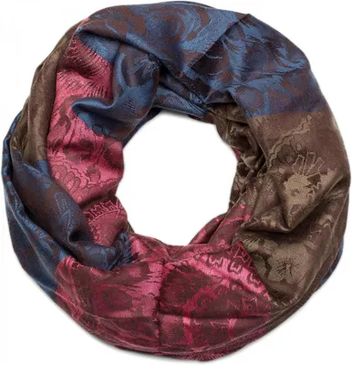 Zdjęcie produktu dla styleBREAKER Damski szalik pętelka w kwiaty, kwiaty hibiskusa, wzór paisley, ciepły i miękki, szalik, chusta 01018058