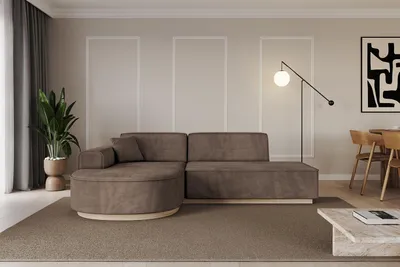 Produktbild von ALTDECOR Ecksofa in L-Form ARRIO-L1 -243x171x83 cm Braun - Corner Sofa Bett Eckcouch Couch Wohnlandschaft Cauchsofa