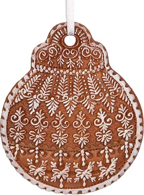 Image de Clayre & Eef Pendentif de Noël 8x2x10 cm brun plastique