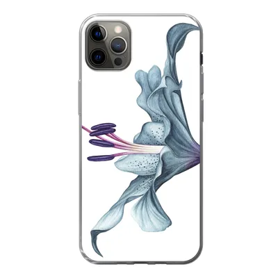 Produktbild von MuchoWow® Handyhülle Schutzhülle Hülle für iPhone 12 Pro Max Blumen - Aquarell - Lilie Silikon Softcase Handy Hülle - Hartschale