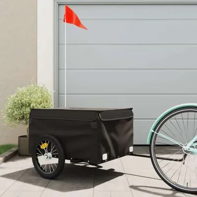 Produktbild von vidaXL Príves na bicykel čierny 45 kg železo
