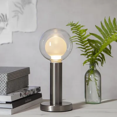 Zdjęcie produktu dla Lampa stołowa metalowa E27 GLANS żelazo szczotkowane