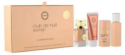 Obrázok produktu pre Armaf - Club De Nuit Women Darčeková sada EDP 30 ml, dezodorant 75 g, krém na ruky 50 ml a sprej na vlasy 55 ml 30 ml
