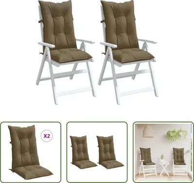 Immagine prodotto di Living Store: 2 cuscini imbottiti per seduta, colore melange taupe, dimensioni 120x50x7 cm, tessuto