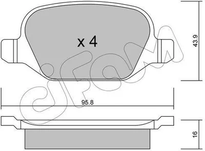 Produktbild von CIFAM Bremsbeläge Satz Hinten Bremsklötze für ALFA ROMEO 147 (937) 822-324-1