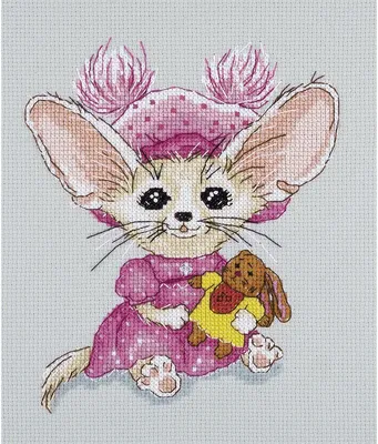 Image de Set de broderie au point de croix Klart "Babygirl Fanya" 17x20cm