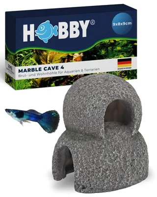 Produktbild von HOBBY Aquaristik Marble Cave 4 I 9 x 8 x 9 cm I Brut- und Versteckhöhle für Aqua