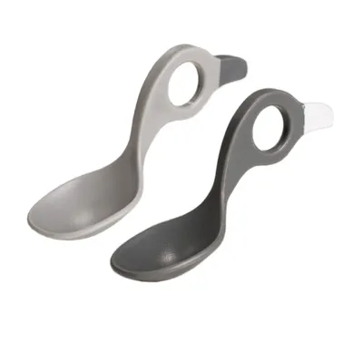 Produktbild von Babylöffel I Can Spoon, 2 Stk, Hellgrau / Dunkelgrau