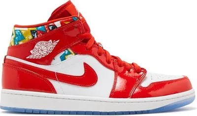 Produktbild von Air Jordan 1 Mid Barcelona Sweater Red Patent - EU: 46