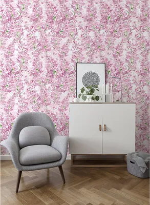 Produktbild von Coloray Fototapete 290x290 cm An Einer Wand Latex Latextapete - Violette lila blüte floral