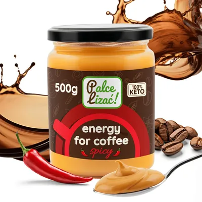 Produktbild von PALCE LIZAĆ Energie für Kaffee mit Chili 500g - Bulletproof Coffee Mix mit Ghee & Kokosöl - Natürlich & Laktosefrei - Mit Zimt, Kardamom & Vanille
