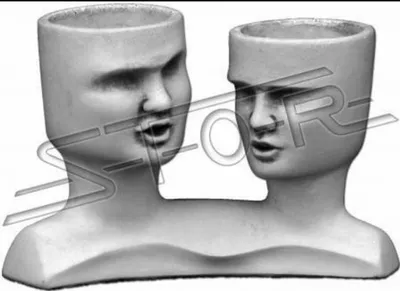Produktbild von Designer Blumen Gefäß Pflanzen Kübel Blumenvase Vase Fressen Gesichter S204027