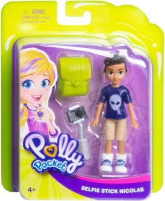 Produktbild von Mattel Polly Pocket Puppe Spielfigur mit Zubehör FTP72 Selfie Stick Nicolas