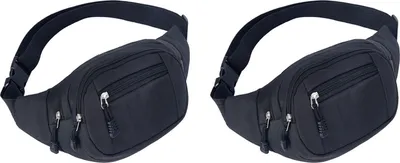 Produktbild von INF Hüfttasche mit mehreren Fächern Schwarz 2er-Pack
