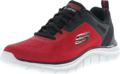Produktbild von SKECHERS 232698/RDBK Track-Broader Herren Sneaker Low-Top Turnschuhe Sportschuhe rot/schwarz, Größe:44, Farbe:Rot