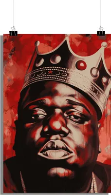 Produktbild von Hip-Hop Poster - Biggie Smalls Poster - Legende des Rap Poster - Musik Poster - 61x91cm - Perfekt zum Einrahmen