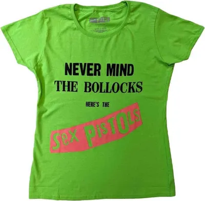 Image de Pistols - "Never Mind The Bollocks Original Album" T-shirt pour femme RO5201 (M) (Vert)