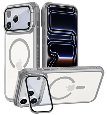 Produktbild von Schutzhülle für iPhone 17 Pro Hülle, kompatibel mit MagSafe klappbarer Kamera Schutz Glas Ständer
