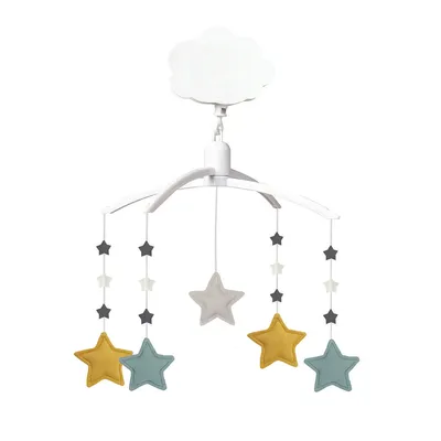 Produktbild von Musik Mobile Sternen - Celadon Green, Beige & Blue Grey Linen