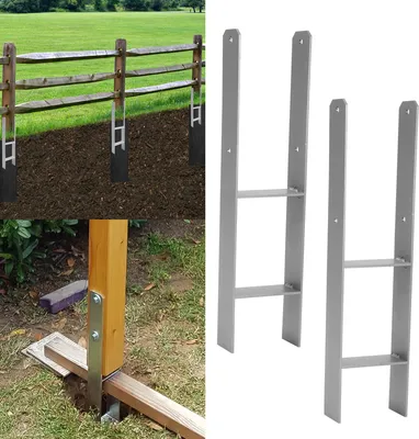 Immagine prodotto di Jopassy 2x Ancoraggio ad H per pali 600MM Ancoraggio per pali di carport zincato a caldo Durevole 91MM