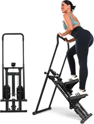 Productafbeelding van Hometrainer voor binnen, opvouwbaar – met handgreep en verstelbare weerstand, ideaal voor been- en core-training, geschikt voor een maximaal gewicht van 200 kg