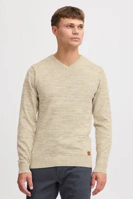Produktbild von BLEND BHDansel Herren Strickpullover Feinstrick Pullover mit V-Ausschnitt Rippbündchen Baumwollmischung Regular fit