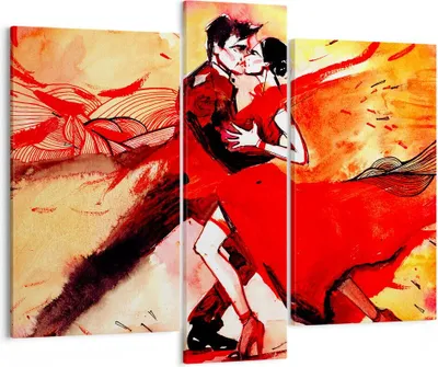 Produktbild von Bild auf Leinwand - Leinwandbild - tanzen sie - 95x80cm - Wand Bild - Wanddeko - Wandbilder - Leinwanddruck - Bilder - Kunstdruck - Wanddekoration - Leinwand bilder - Wandkunst - CB95x80-3731