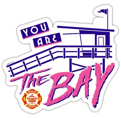 Produktbild von Spreadshirt Baywatch You Are The Bay Spruch Sticker Aufkleber, 10 x 10 cm, Mattweiß