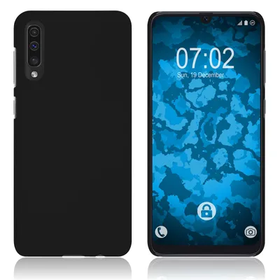 Produktbild von PhoneNatic Case kompatibel mit Samsung Galaxy A50 - Hülle schwarz gummiert Hard-case + 2 Schutzfolien