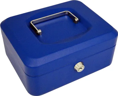 Produktbild von pavo Geldkassette blau Maße: (B)150 x (T)115 x (H)80 mm