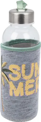 Obrázok produktu pre Fľaša na vodu Excellent Houseware, sklenená, 6x19 cm, 400 ml, SunMe