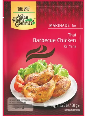 Obrázek produktu pro Asian Home Gourmet marináda na thajské kuřecí BBQ Kai Yang 50g
