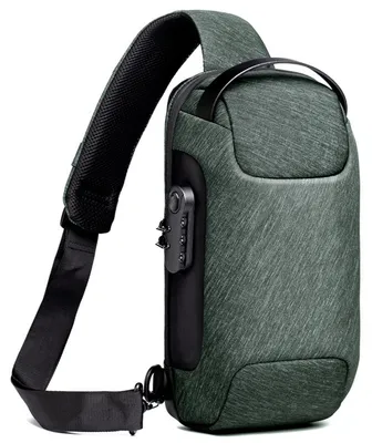 Produktbild von Sling-Rucksack mit USB-Anschluss, Diebstahlschutz, wasserdicht, Brusttasche, Tagesrucksack, lässige Schultertasche, großes Fassungsvermögen, Sport-Diagonalrucksack für Herren
