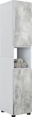 Immagine prodotto di Armadio bagno in legno | Mobili da bagno | Stand rack da bagno | Armadio alto | Dimensioni ca. H. 153 x W. 31 x D. 30 cm - Fiandra
