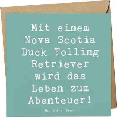 Produktbild von Mr. & Mrs. Panda Glückwunschkarte Spruch Nova Scotia Duck Abenteuer - Meeresbrise - Geschenk, faltkarte, anlasskarte, Toller, Hund, Hundeliebhaber, Hunderassen Vielfalt