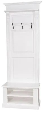 Produktbild von Casa Padrino Jugendstil Wand Garderobe mit Ablagefächer - Landhaus Stil Garderobenschrank