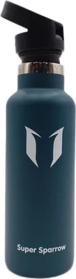 Produktbild von Super Sparrow Trinkflasche Edelstahl - Ultraleicht Thermobecher - 500ml - Standardmund Stroh-Deckel - BPA-Frei Thermoskanne, Thermosflasche für Sport, Travel, Schule, Outdoor
