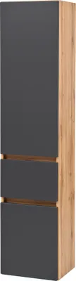 Produktbild von Säulenschrank Kornel/Luna 40cm 2 Türen und 1 Schublade - Eiche/mattgrau