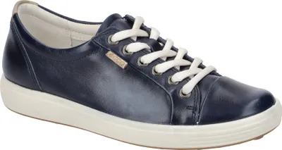 Produktbild von Ecco SOFT 7 LADIES Damenschuhe - sportliche Schnür- Halbschuhe blau NEU