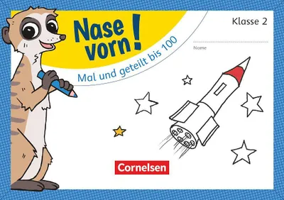 Obrázok produktu pre Nase vorn! - Mathematik - Übungshefte - 2. Schuljahr: Mal und geteilt bis 100 - Übungsheft