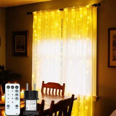 Lichtgordijn 1x3 m, warmweiß, LED, mit Stecker