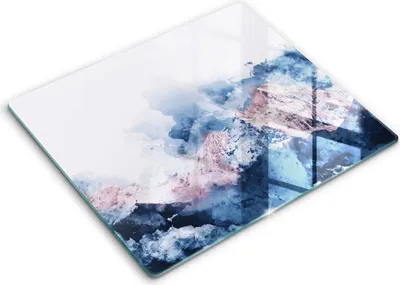 Zdjęcie produktu dla Deska kuchenna – 60 cm x 52 cm - Szklana deska do krojenia - Szkło hartowane – Antypoślizgowa - Abstrakcja Malowane Góry
