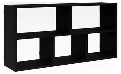 Produktbild von Wandregal in Schwarz mit Eichen-Optik 100x25x50 cm aus Holzwerkstoff