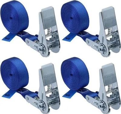 Produktbild von Blauer Lademischer 4-teilig 6m 800kg DIN EN 12195-2 Ratsche