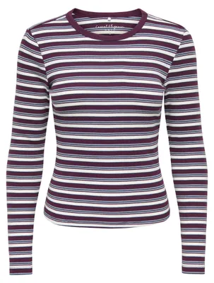 Produktbild von Only ONLVAL L/S O-NECK STRIPE TOP JRS Fig/Dusty L
