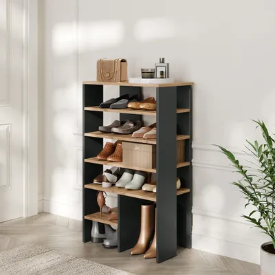 Immagine prodotto di Scarpiera Vicco Marlon Antracite/quercia dorata 60 x 100 cm con 5 scomparti, Model 57835