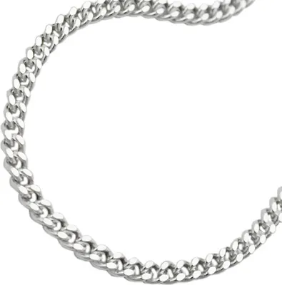 Produktbild von 2,8mm Panzerkette Kette Collier Halskette flach 925 Silber 55cm Silberkette